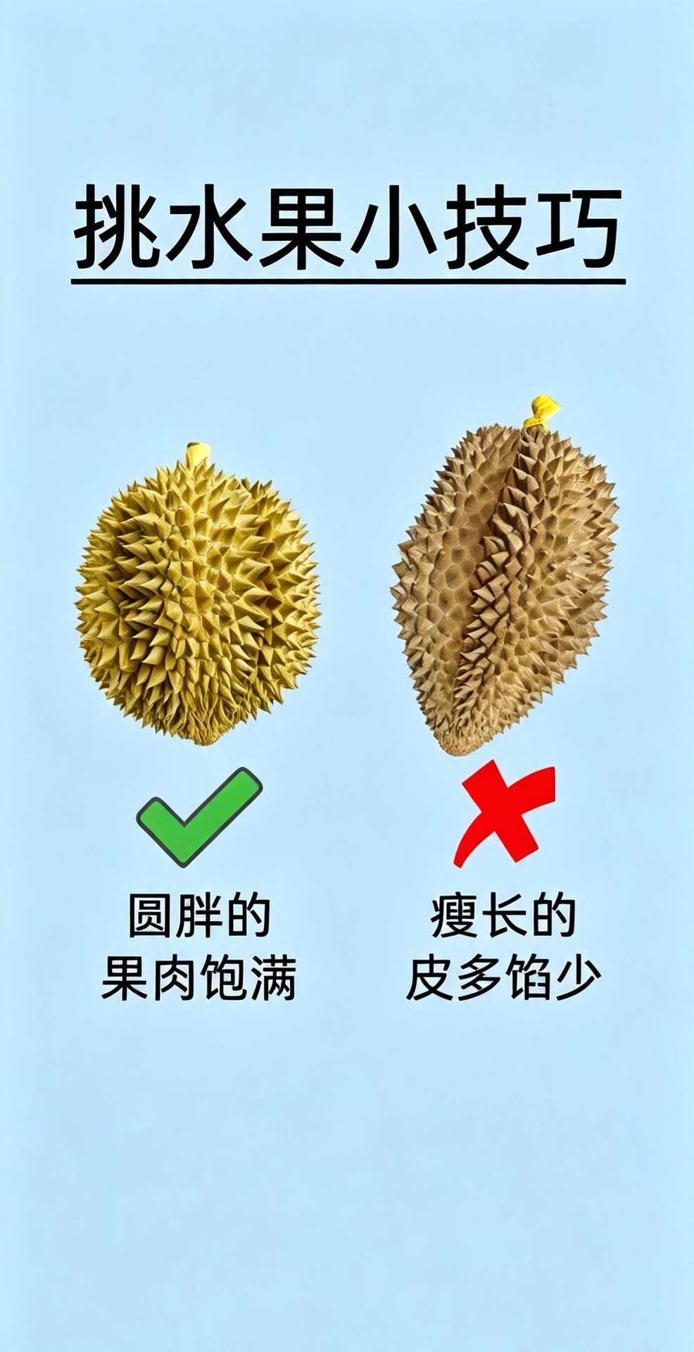 买榴莲不踩坑，学会了吗？ 榴莲知识科普  实用小技巧  每天跟我涨知识教你学会挑
