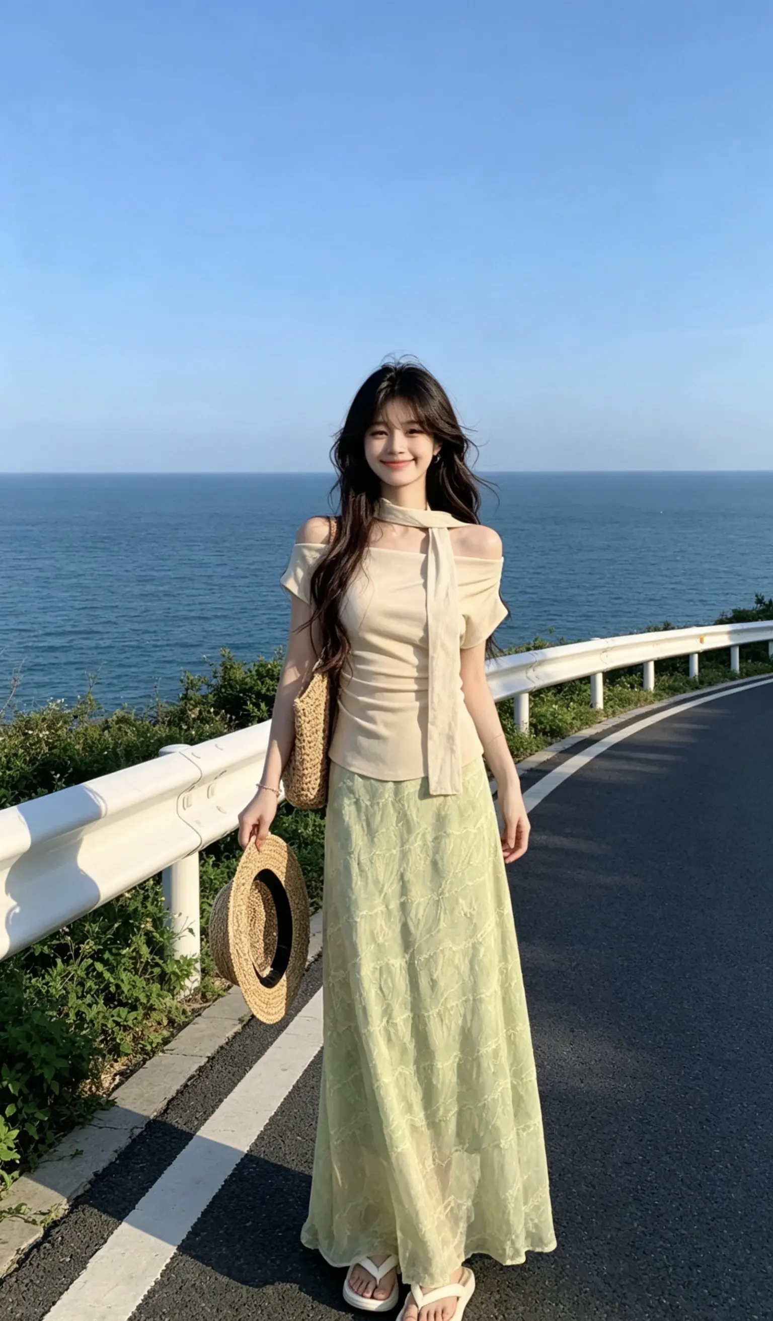 长裙子夏天的标配。鱼尾裙