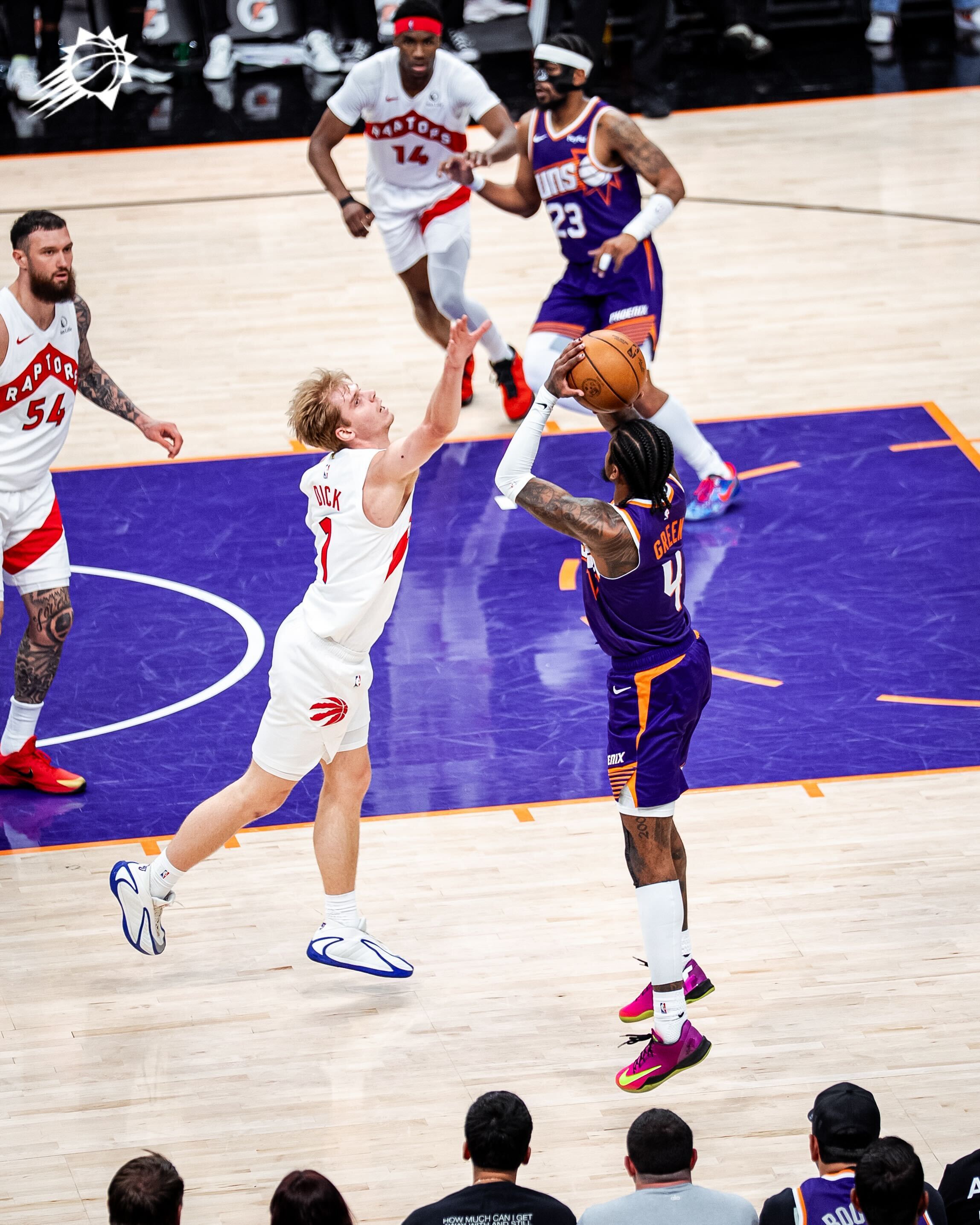 JG 后撤拉回投进长两分，随后好胜前场抢断得分！菲尼克斯太阳 ｜旭日东升 ｜猛龙