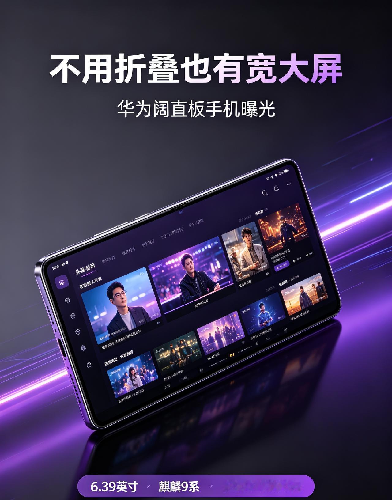 不用折叠也有宽大屏！华为阔直板曝光，6‑7千你会买单吗
 
很多人喜欢折叠屏宽阔