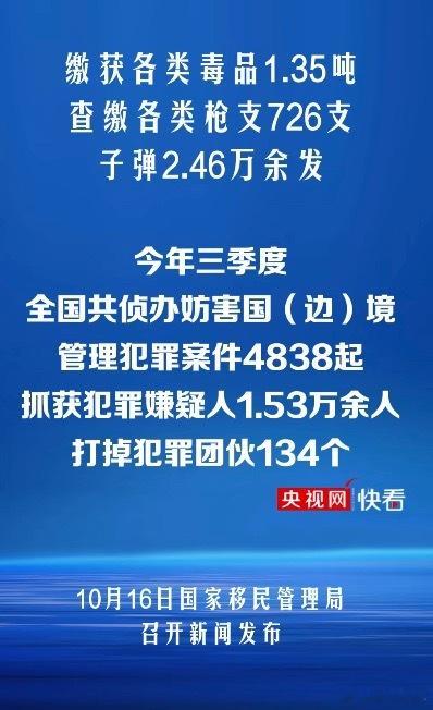 我国边境缴毒1.35吨对于毒品我觉得咱们中国人是做得非常好的，大家都谈毒色变非常