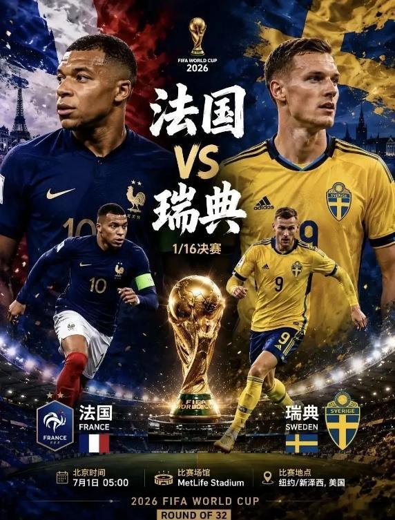 半场戴帽的登贝莱状态狂飙，残阵瑞典如何抵挡姆巴佩的冲击？⚽️078：世界杯场次：
