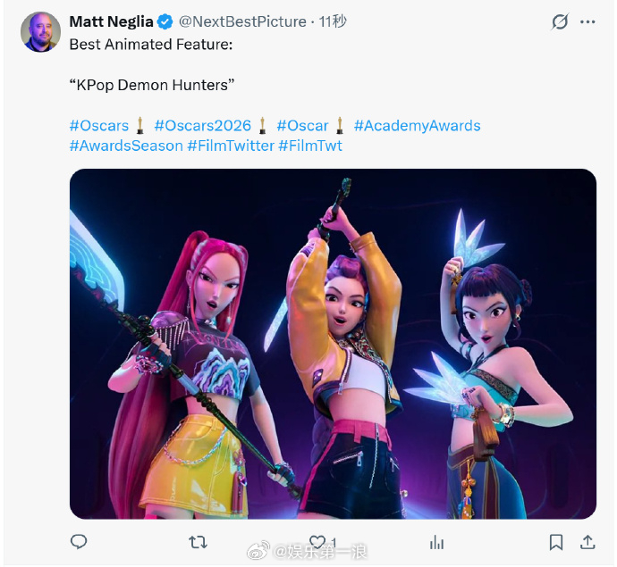 奥斯卡最佳动画长片KPOP猎魔女团KPOP猎魔女团奥斯卡最佳动画长片奥斯卡最佳动