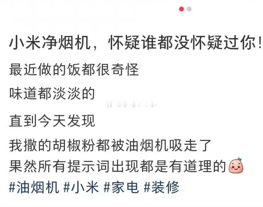 小米的抽油烟机应该是小米整个家电里面最夯的产品之一了基本是这个市场top1！用过