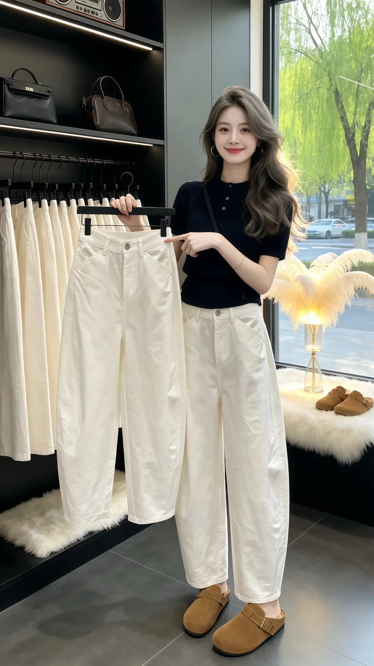 白色百搭神裤 夏季女生阔腿裤穿搭 夏季穿搭 显瘦裤子 一眼就爱上的神裤
