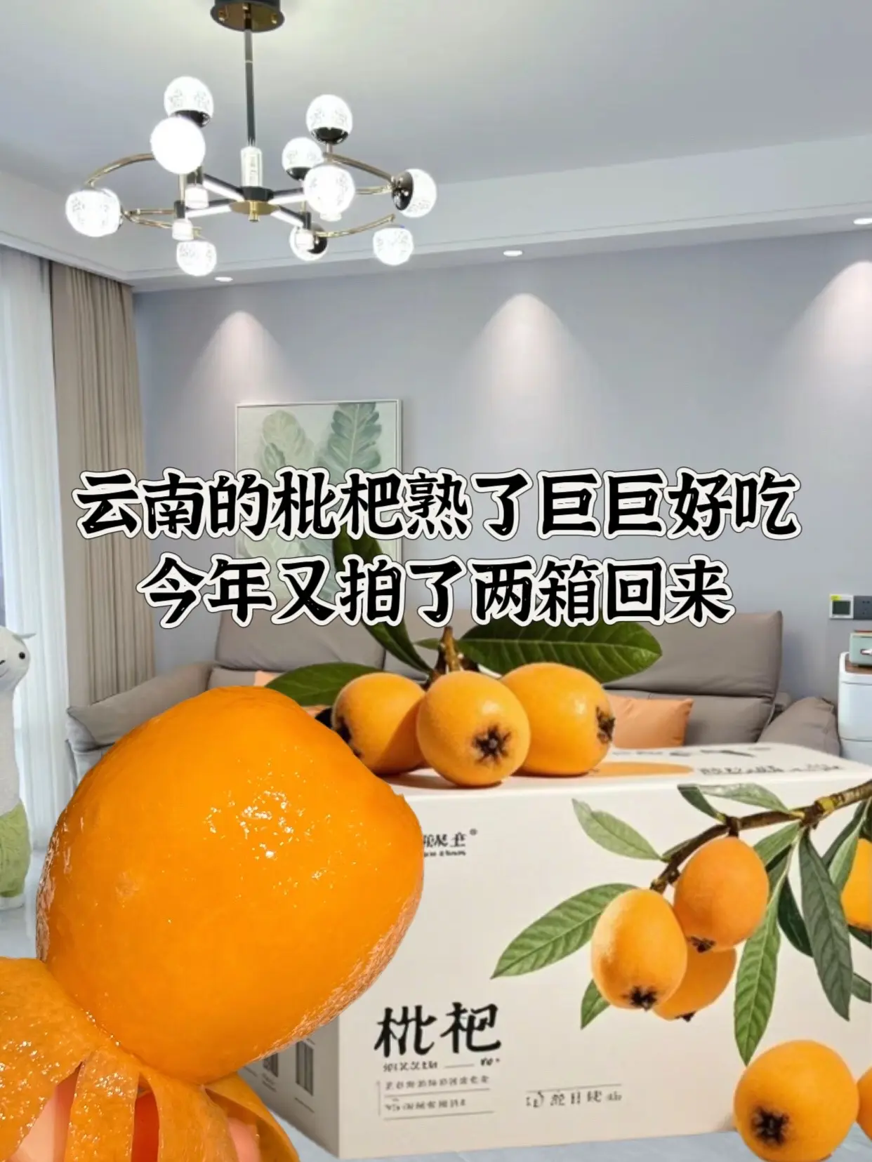 云南枇杷。姐妹们现在也可以吃到云南的枇杷，巨巨好吃一样的味道