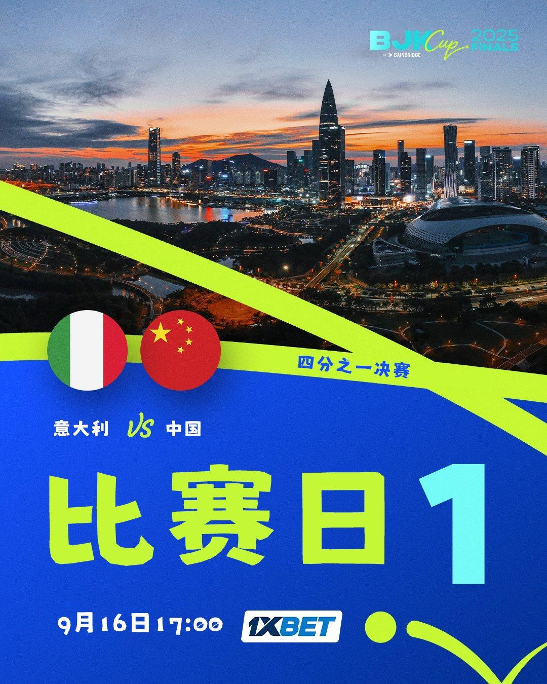 比利简金杯总决赛Day1焦点战🔥🇨🇳中国队vs 意大利🇮🇹对阵情况如下