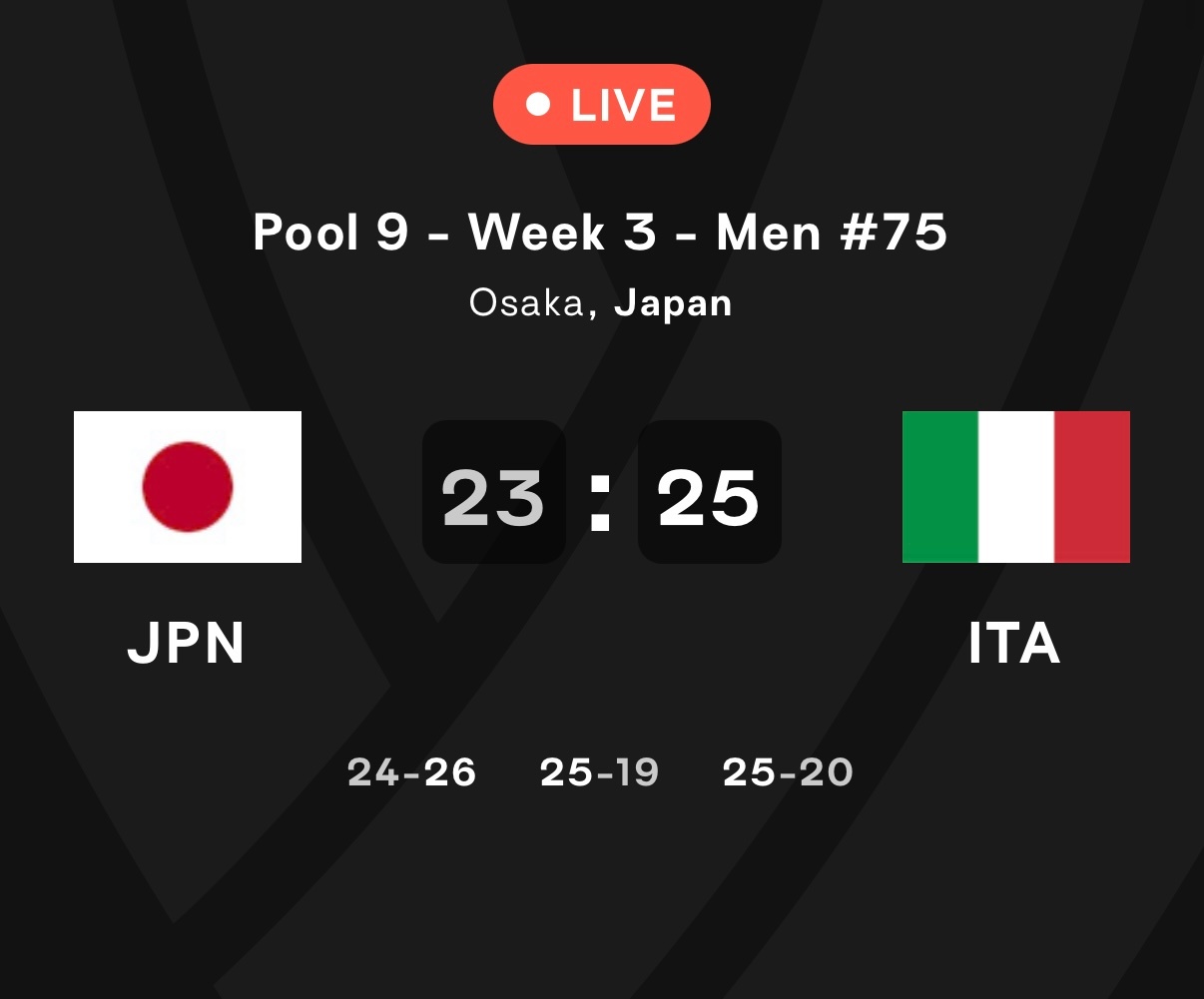 意大利男排和日本男排进行五局大战晕死，博沃伦塔空网都没打死🙄🙄🙄2026世