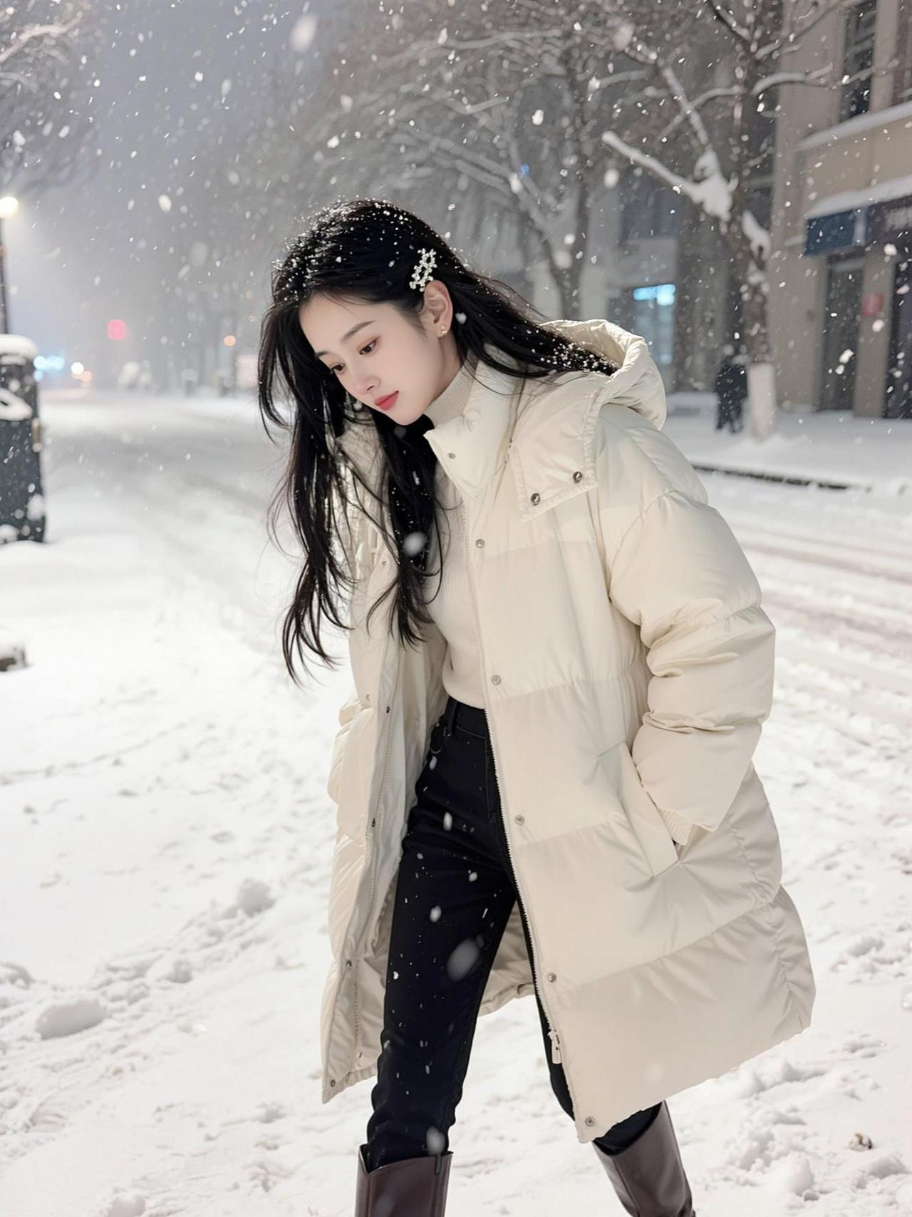 雪花你别为我难过😔又要下大雪🌨️好冷哟 下雪了公主请拍照 抖音玩法合伙人计划