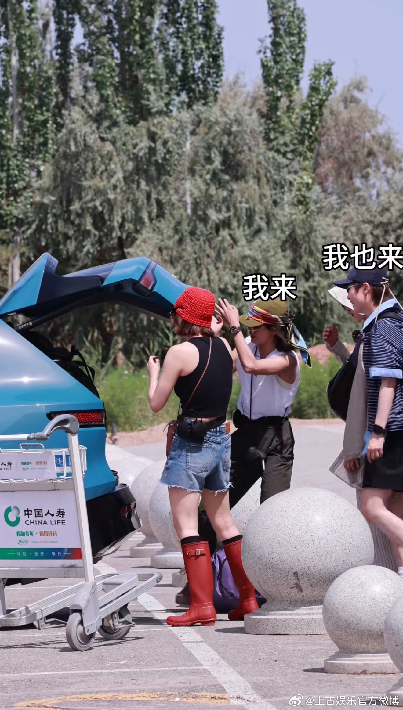 辛芷蕾旅途毕业向野的我们 新疆自驾露营的终点，是这张藏着默契的毕业照。辛芷蕾利落
