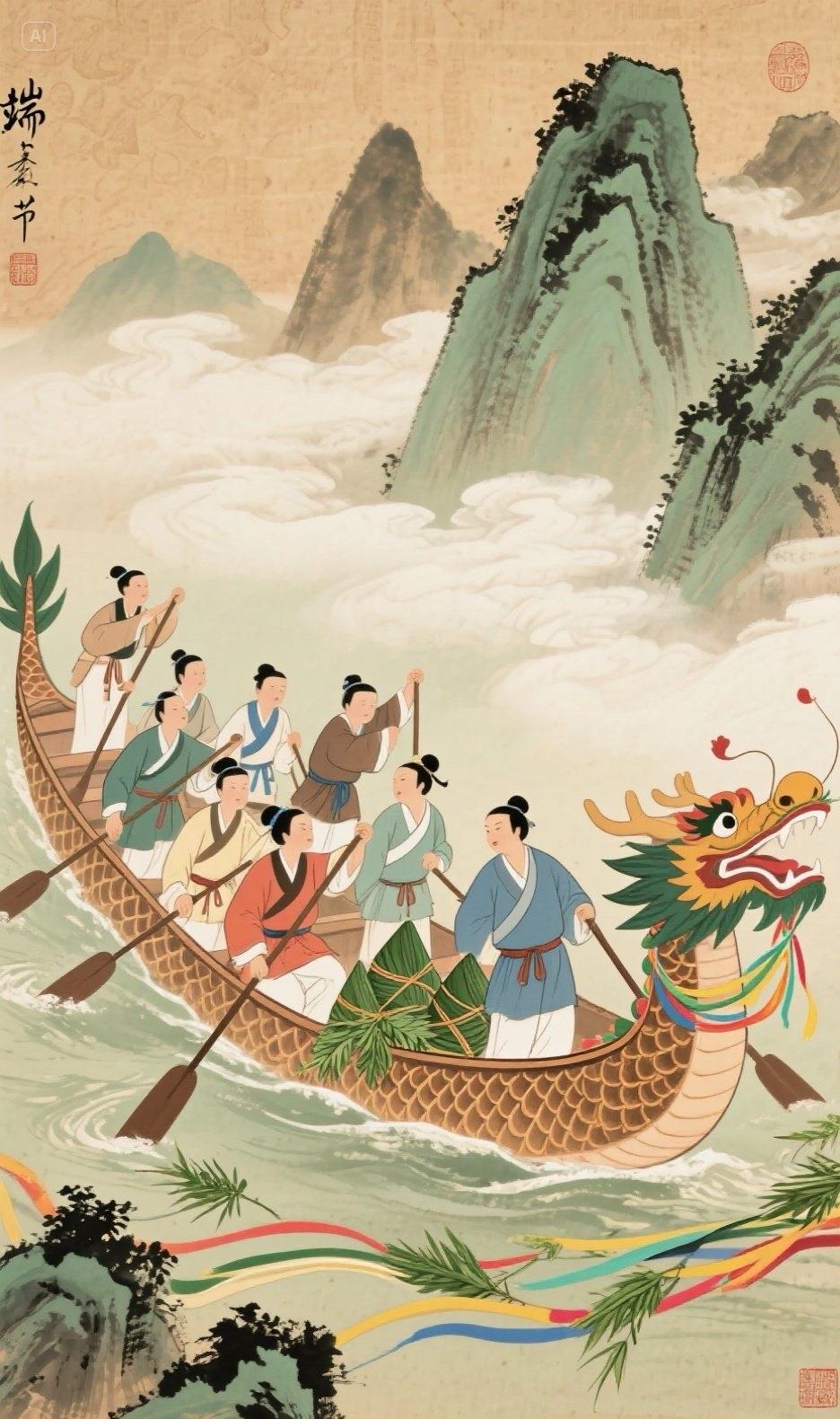 七言排律 · 怀古

榴花照眼又端阳，吊古牵心独倚廊。
天问空留星斗灿，九歌谁和