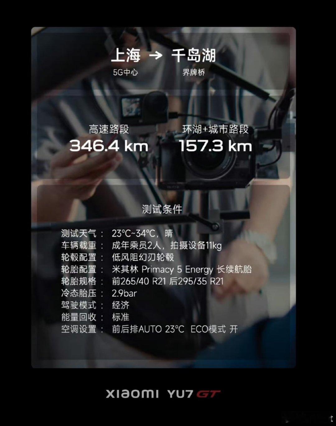 小米YU7GT续航首测YU7 GT官方实测，从上海开到千岛湖，实打实跑了503.