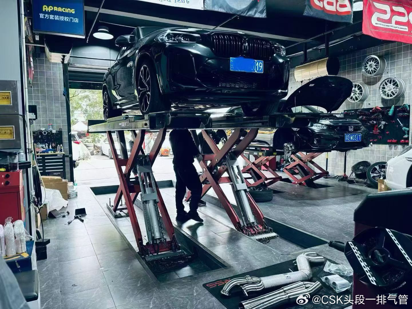 宝马X4M F98声浪浑厚无共振 CSK单管101等长中段（去除GPF） ​​​