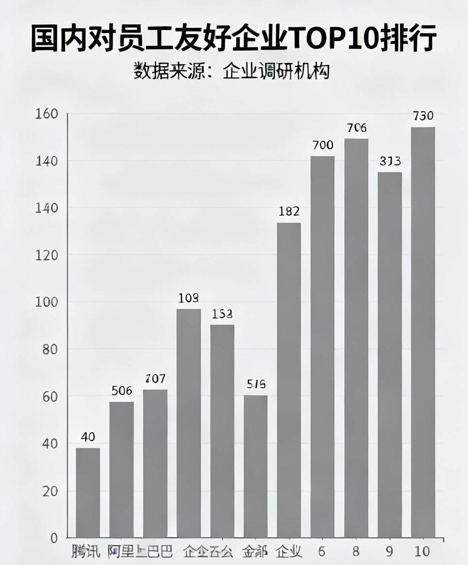 盘点国内对员工友好企业TOP10排行

排名	企业名称	行业	核心善待员工亮点