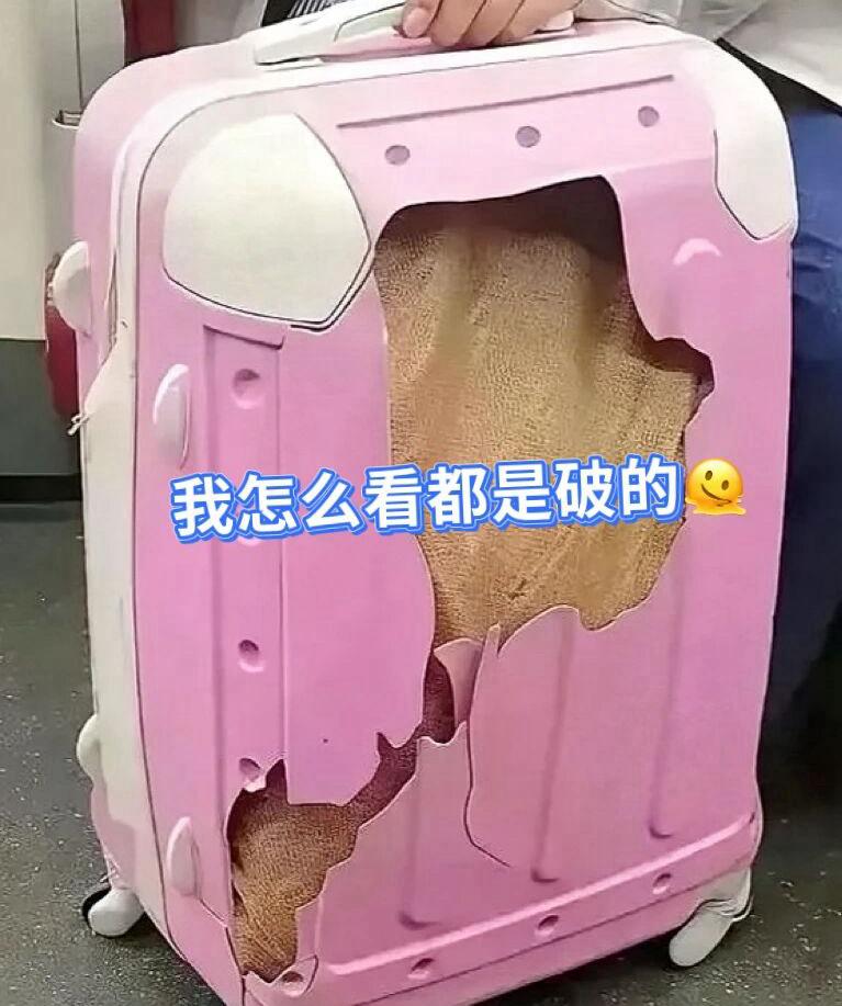 不会只有我，觉得这是个破箱子吧？🙋

第一眼：谁家扔的破烂？边角磨白、拉链歪斜