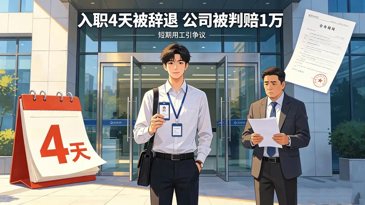 员工入职4天被辞退公司被判赔1万最终伤害的还是后续求职者，过尤不及 