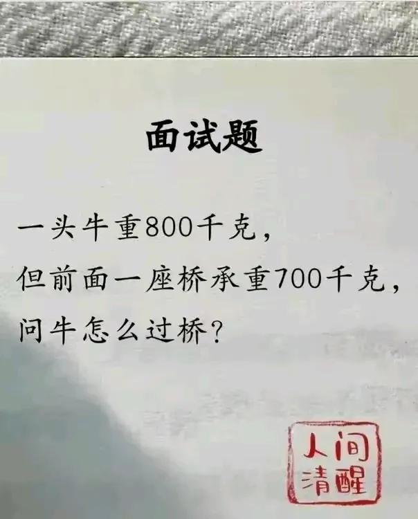 面试者：我自己掏钱让人吹牛逼，牛飘过河
面试官：有创新思维，有为公司奉献的精神，