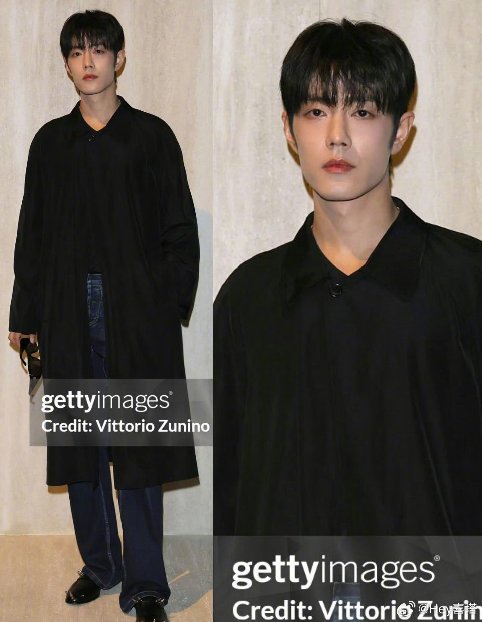 米兰时装周G社镜头下的肖战 肖战G社看秀生图G社镜头下的肖战状态绝绝子！全黑造型