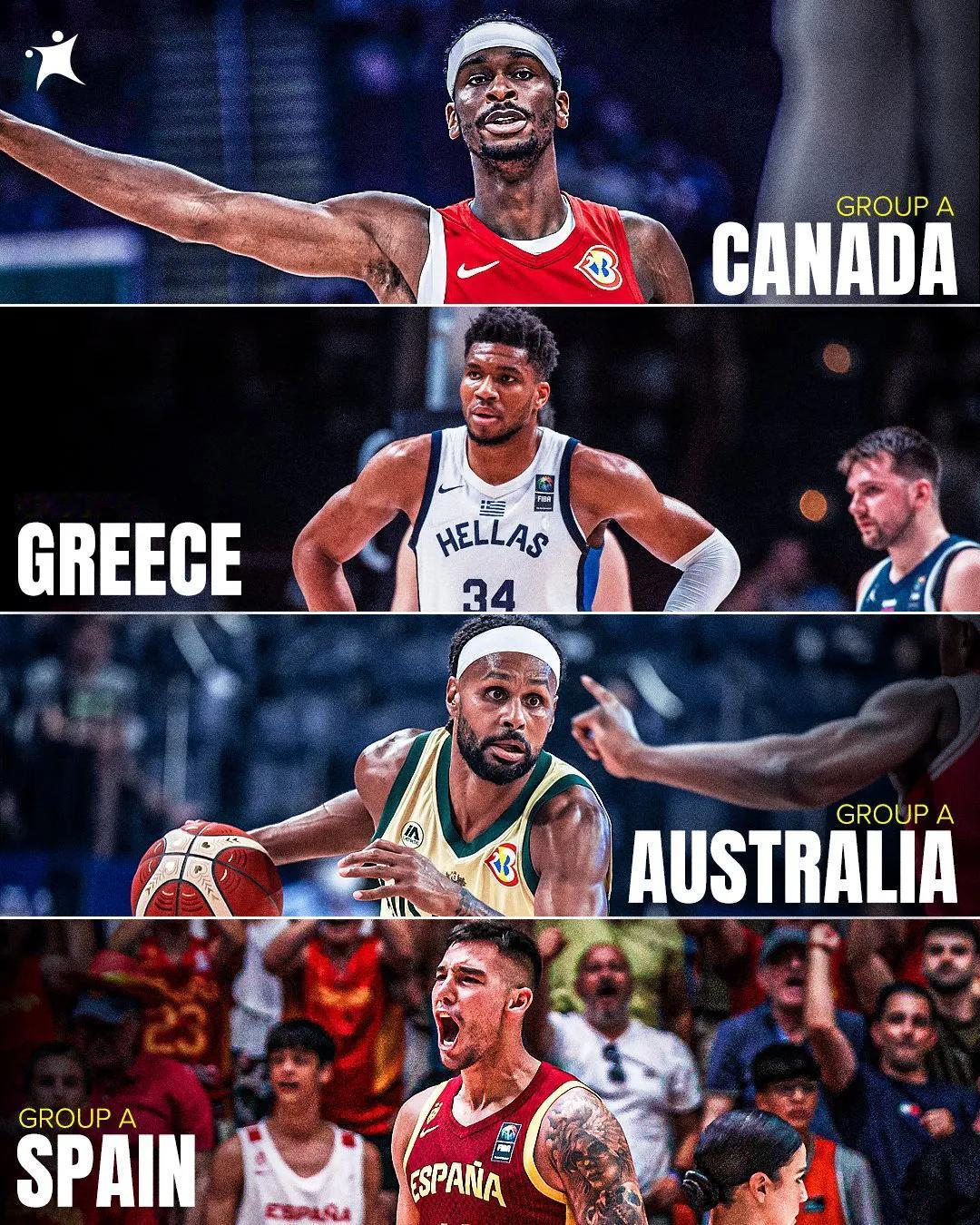 巴黎奥运会分组已确定

A组：加拿大🇨🇦  希腊🇬🇷  澳大利亚🇦🇺