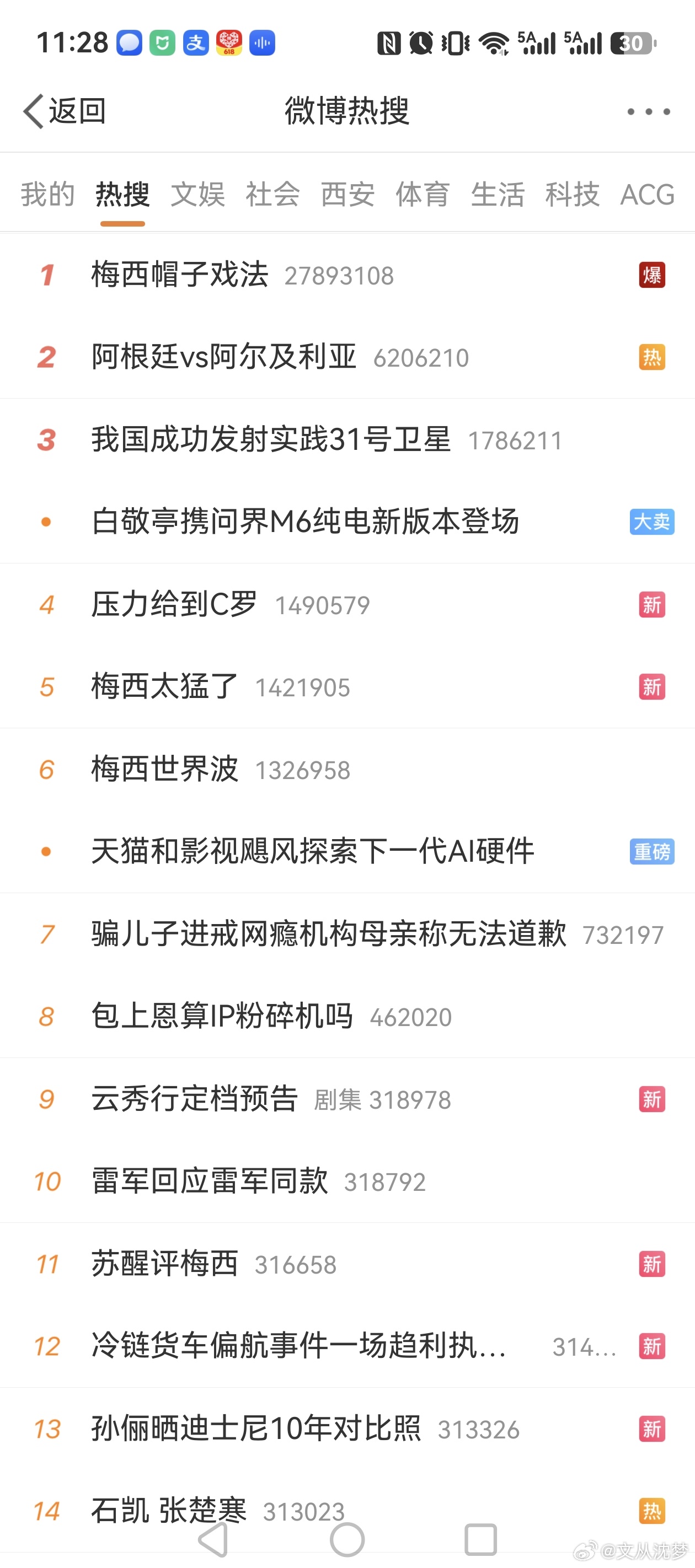 梅西帽子戏法虽然不是很关注足球，但世界杯的新闻还是冲击到我的眼睛。梅西好样的，姆