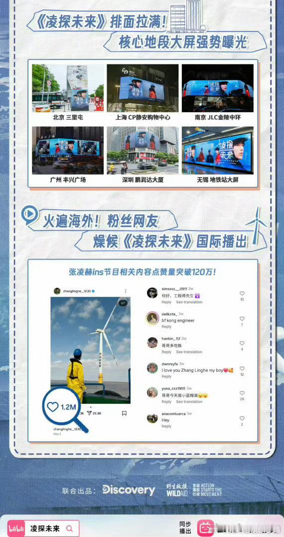 张凌赫凌探未来收官战报:b站正片播放量破1547万➕系列内容互动51万➕全网热搜