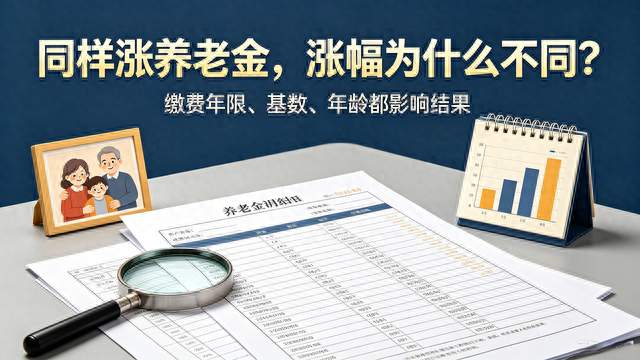 退休养老金上调了，涨幅却高低不一：1.3%和3.5%差别到底在哪？