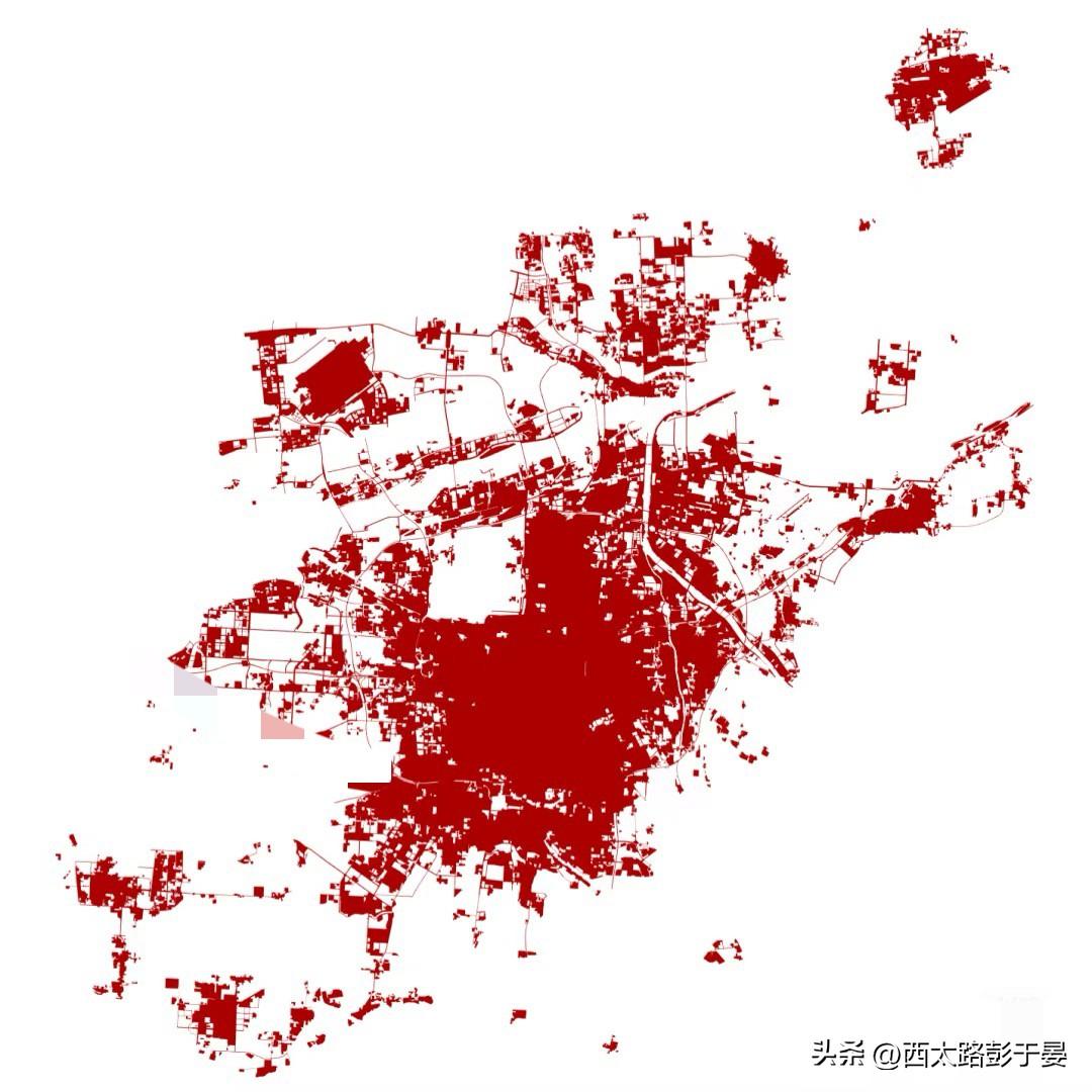 西安市建成区实测2025版
西安市驻地城市辖11个区城市建成区＋西咸新区西安直管
