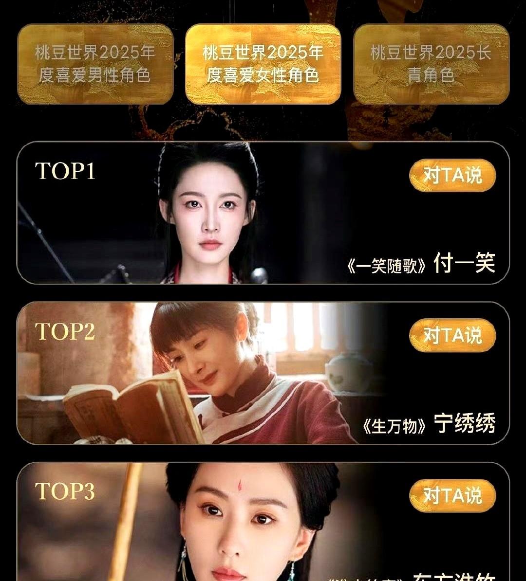 李沁 饰演的付一笑，打败了杨幂 刘诗诗 等一众女星，获得了爱奇艺2025年度最喜