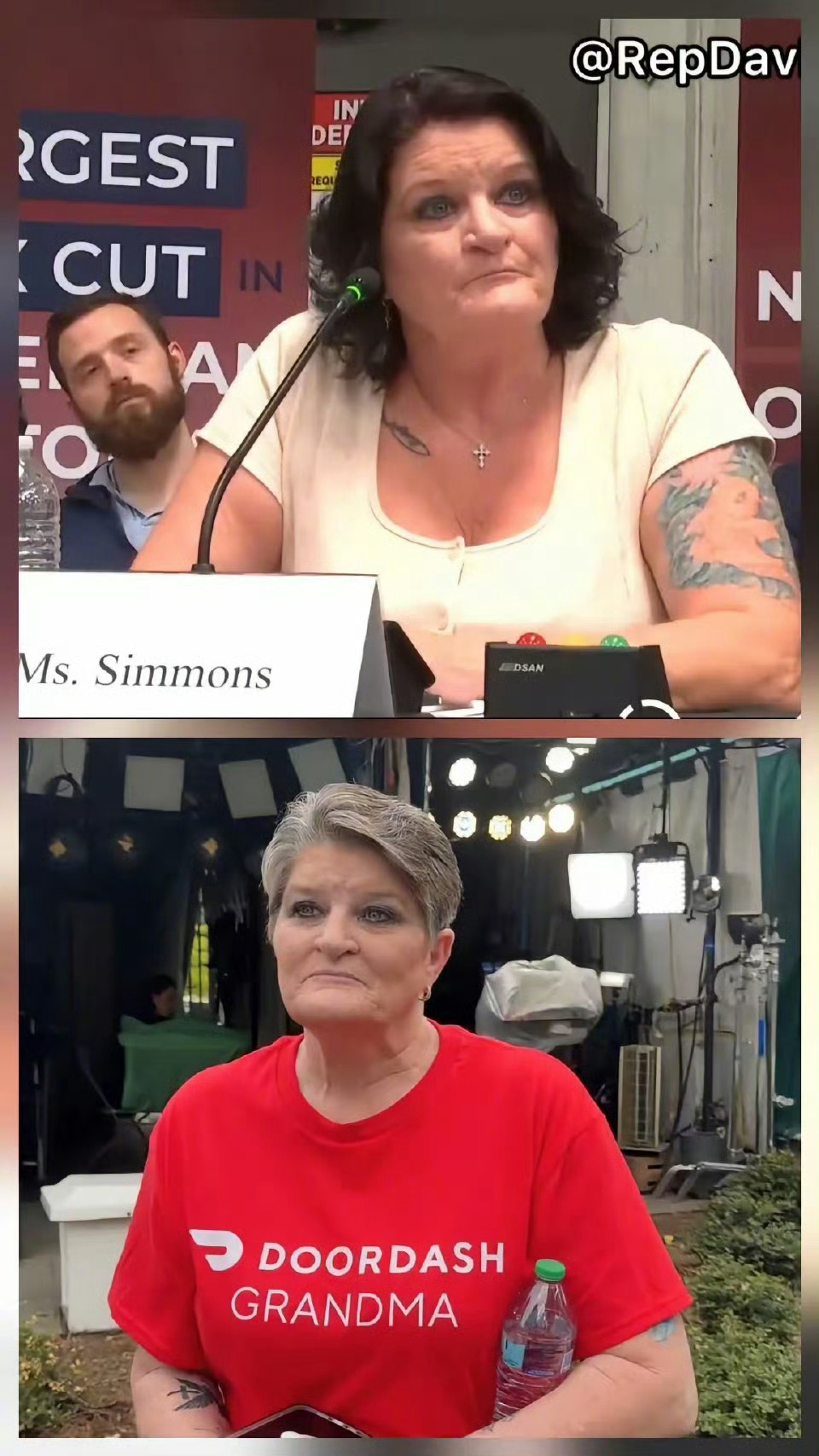 照片越扒越多，给特朗普送外卖的麦当劳外卖员，网友又扒出一张照片，奥斯卡直接给她发