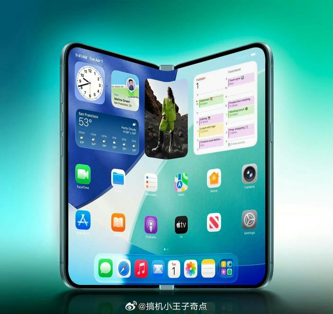 曝iPhone折叠屏手机无折痕赶紧的，就问明年能上来吗虽然可能价格很贵买不起  