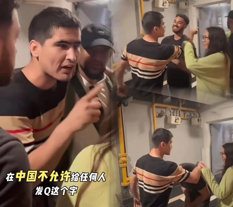 这位新疆小伙听到三个外国人在诋毁新疆时，冲上去就和三位老外一顿理论，尽管他单枪匹