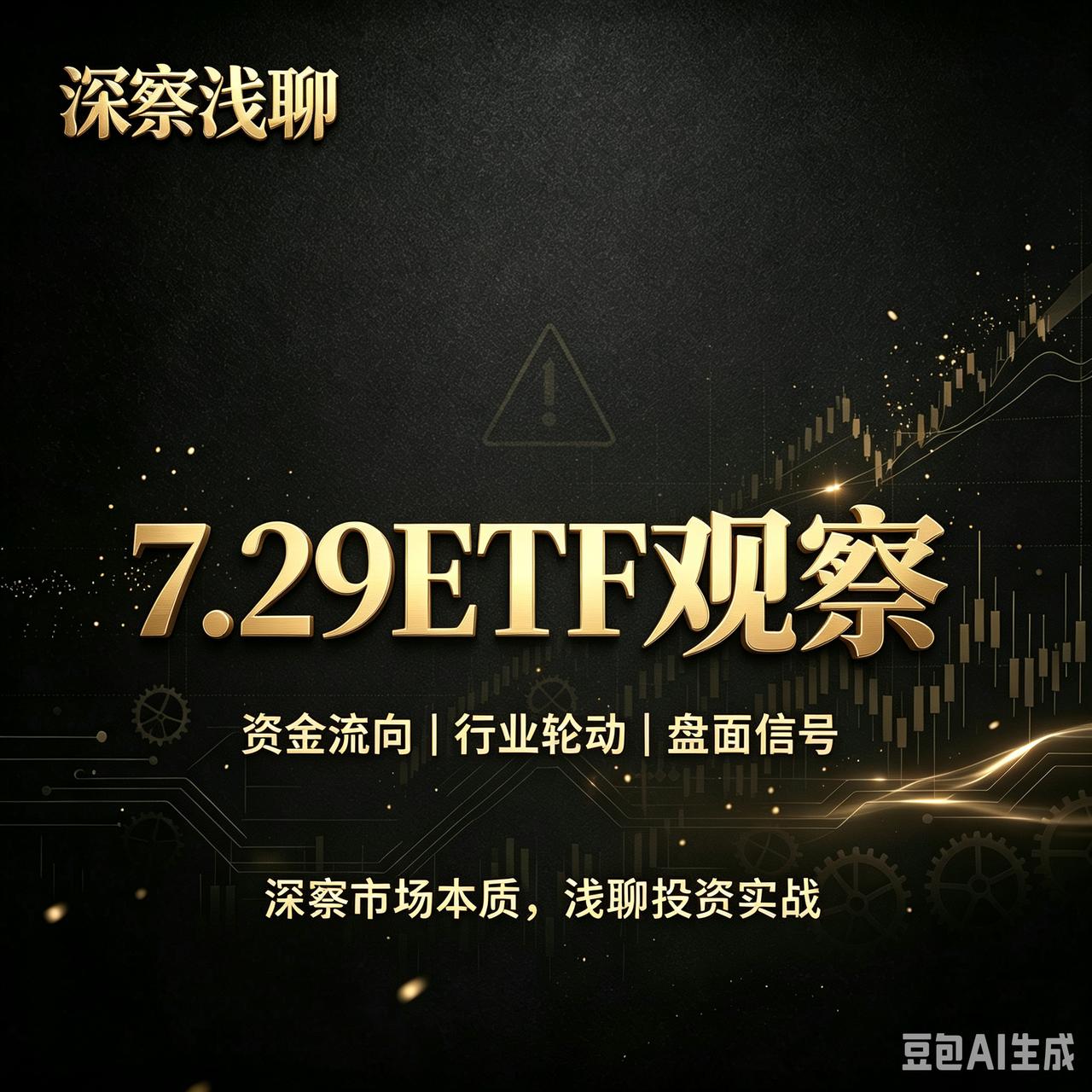 复盘7月28日ETF数据，确认了四种方向，四种态度。上证稳了，AI科技方向继续回