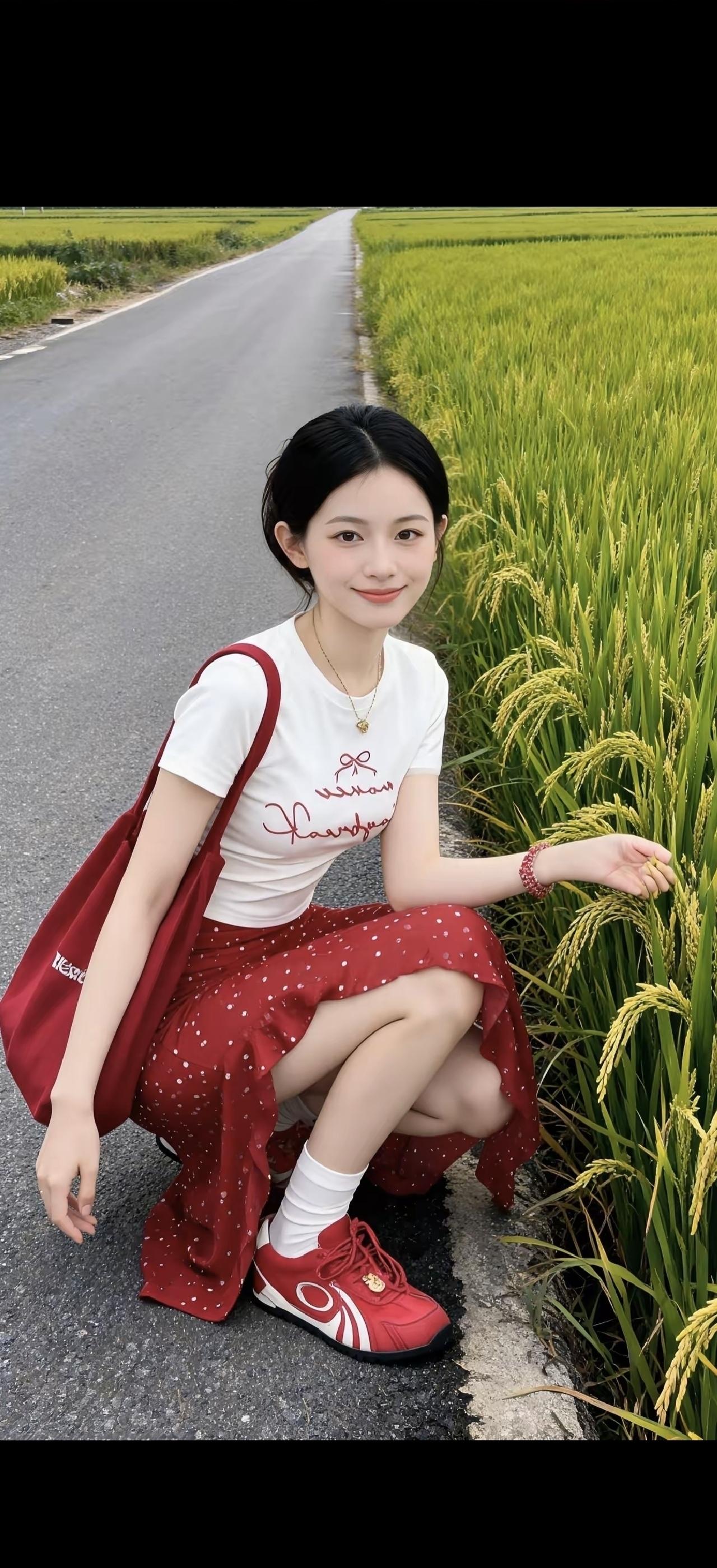 稻香满径，笑语盈盈。