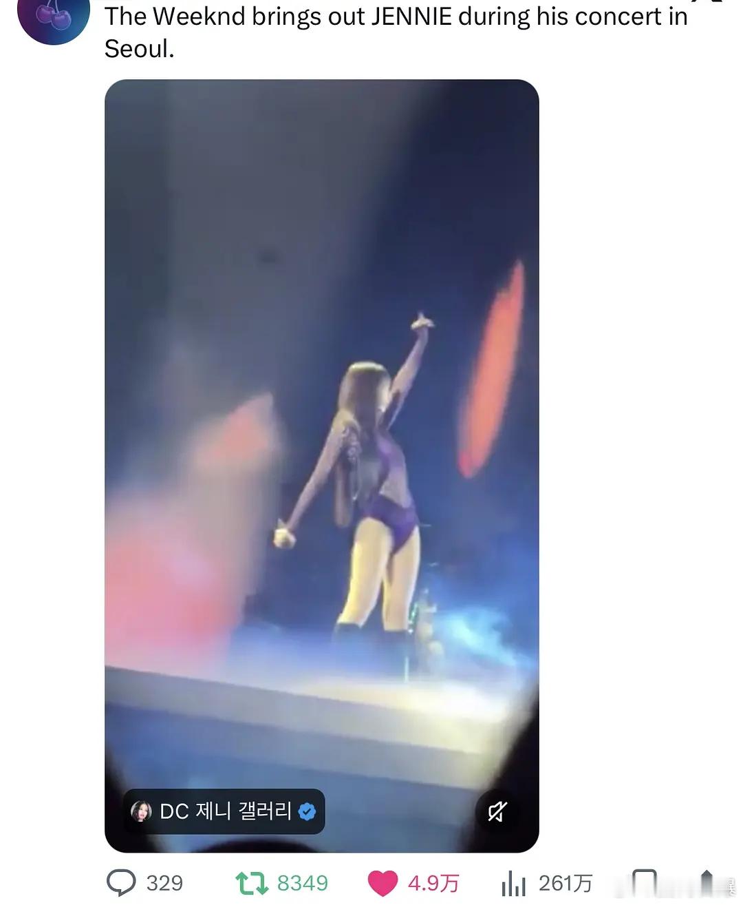 Jennie出现在盆栽演唱会两分钟万赞红帖40+[打call]好恐怖的热度🔥?