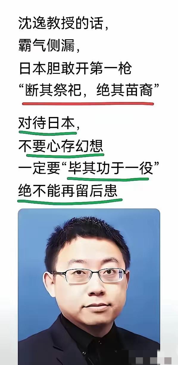 沈逸教授霸气点评逐渐疯魔的日本政客，他警告日本胆敢开第一枪“断其祭祀，绝其苗裔”