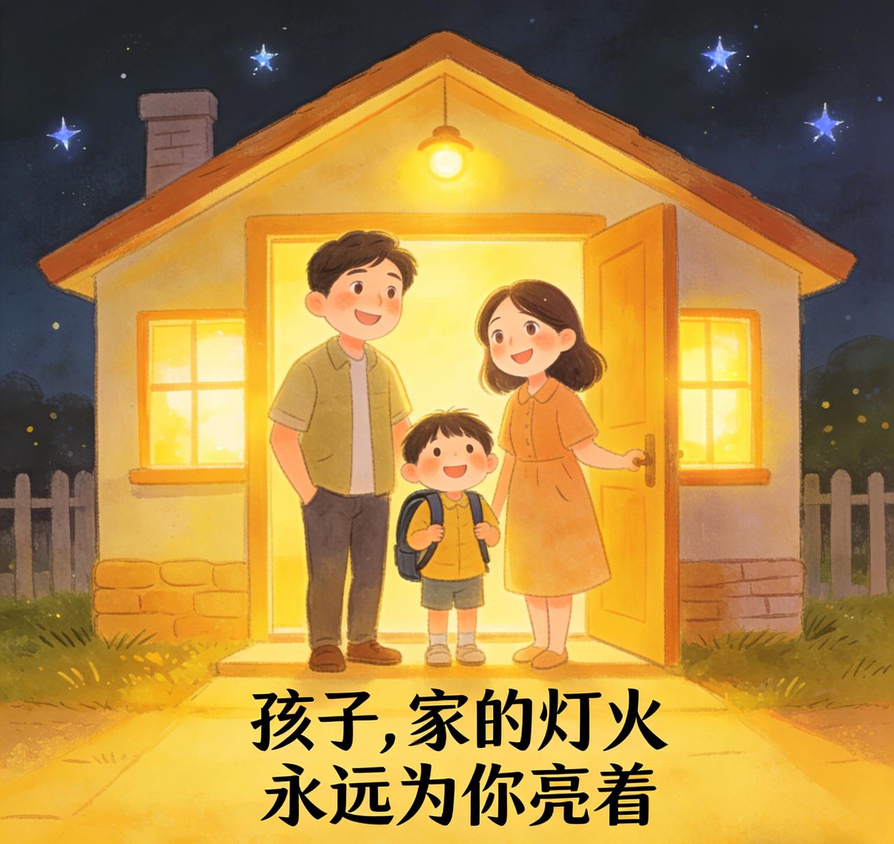 孩子，家的灯火永远为你亮着
 
孩子

当你低着头沉默不语

当你把心事锁进房间