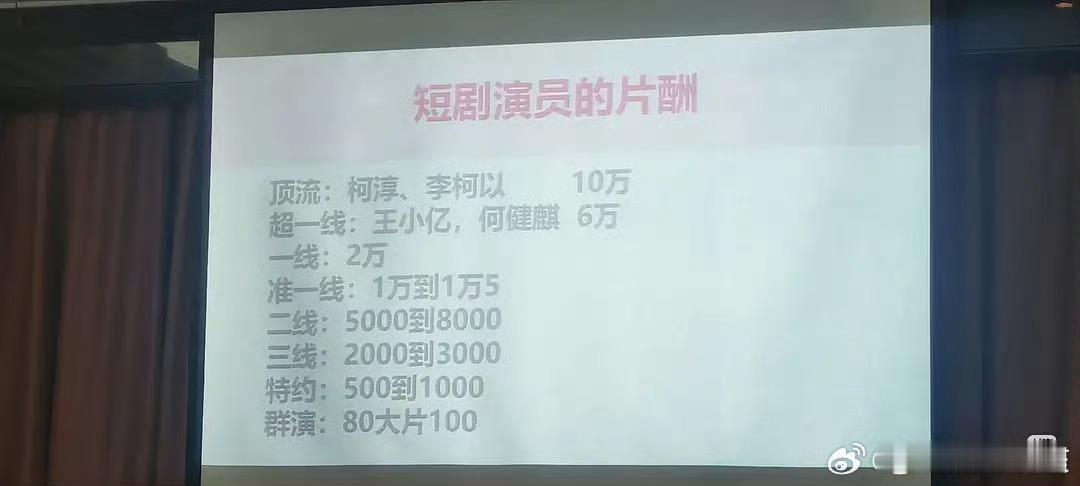 对比长剧明星还是便宜的，不过考虑到这是短国，真的挺高薪了 