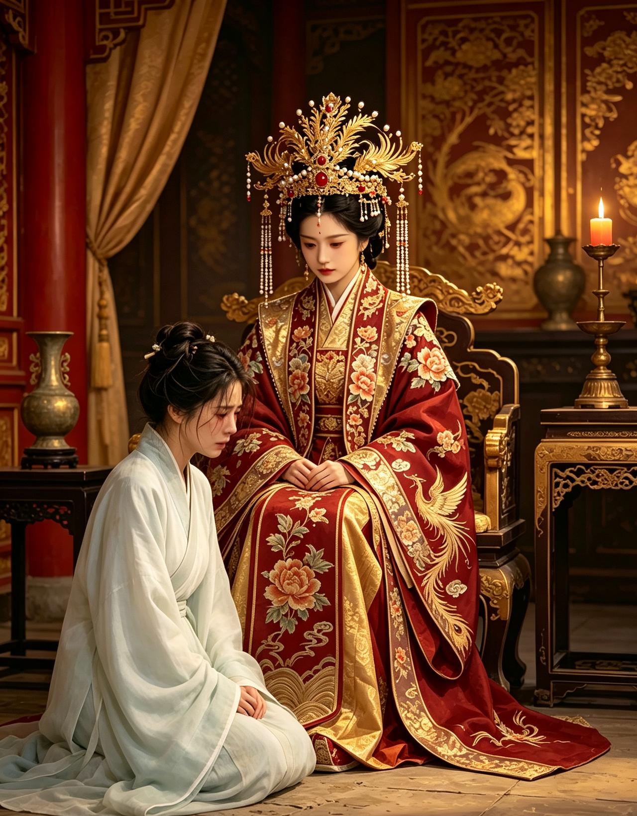 让豆包帮我做的宫斗戏配图相片，最后还是不满意，就这样凑合用吧。