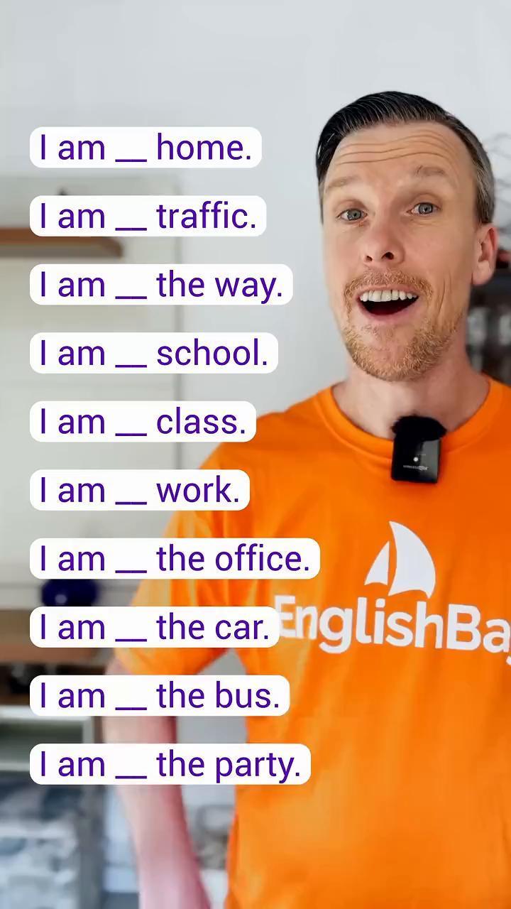 I am at home.
I am in traffic.
I am on t