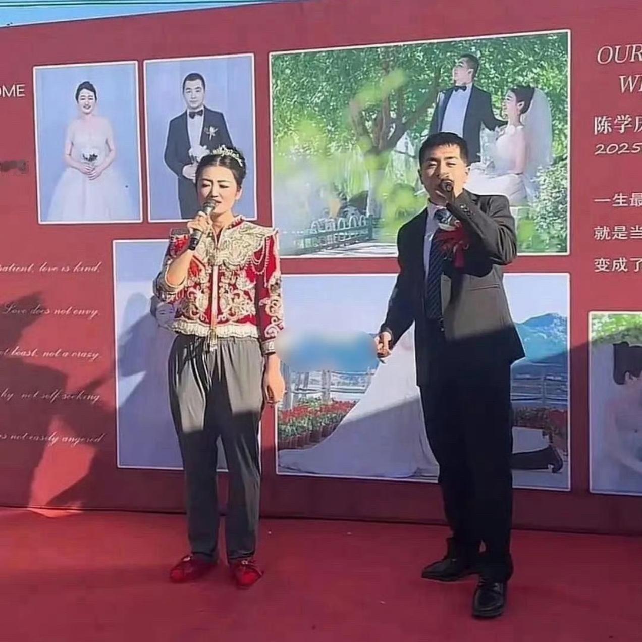 这婚结得有点潦草。是裤子忘记买了，还是婚礼办的太赶了。这么会过日子吗？