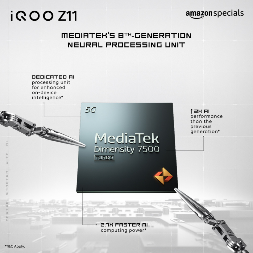 iQOO Z11印度版要来了，用的天玑7500 Turbo。有意思的是，同一个型