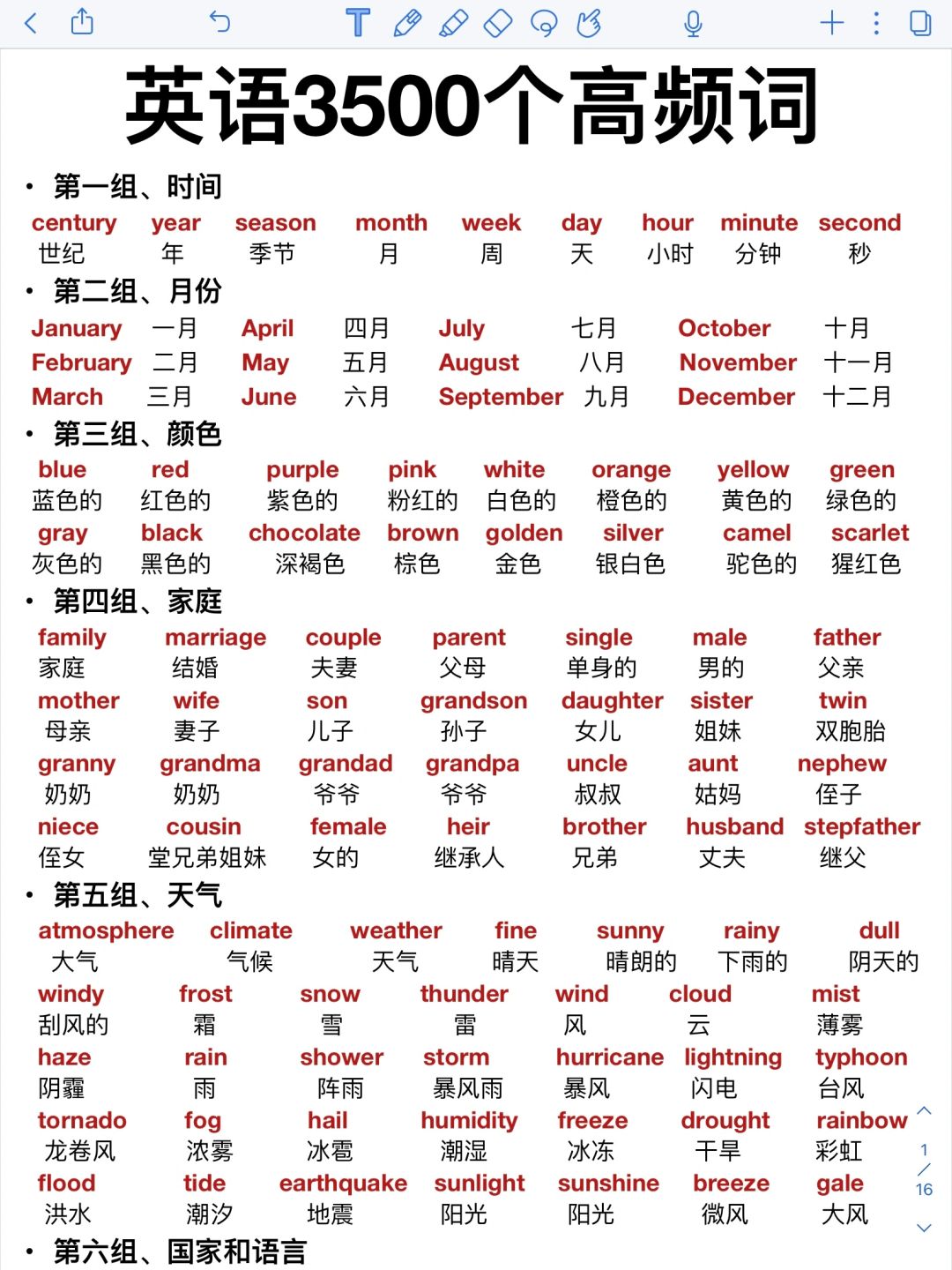 高效记忆！分类背诵英语3500词！词汇量暴涨