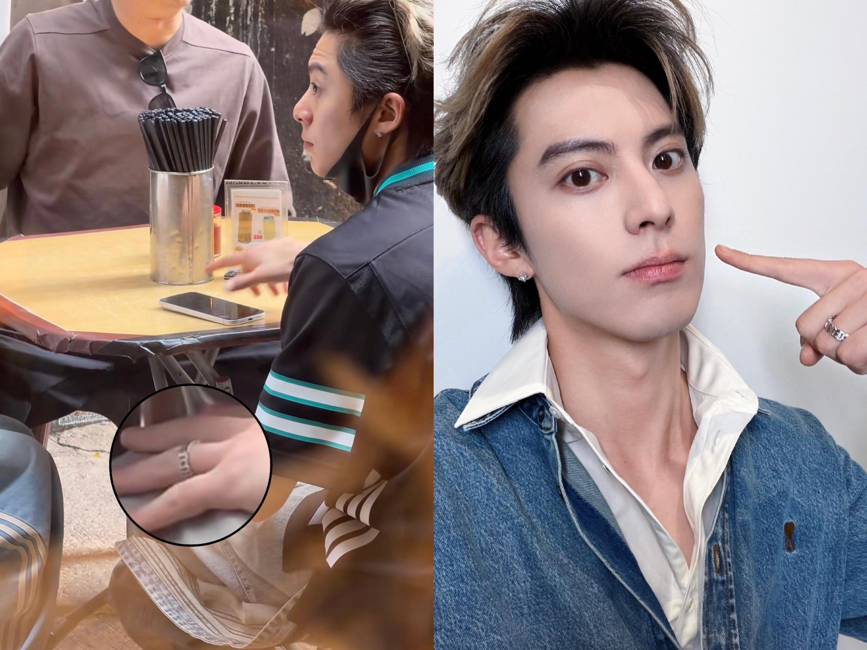 手上还戴着和兄棣伙的婚戒呢 哥哥好爱