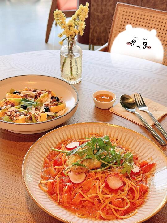 今天吃到的漂亮饭🍽️｜还是喜欢的意大利面🍝