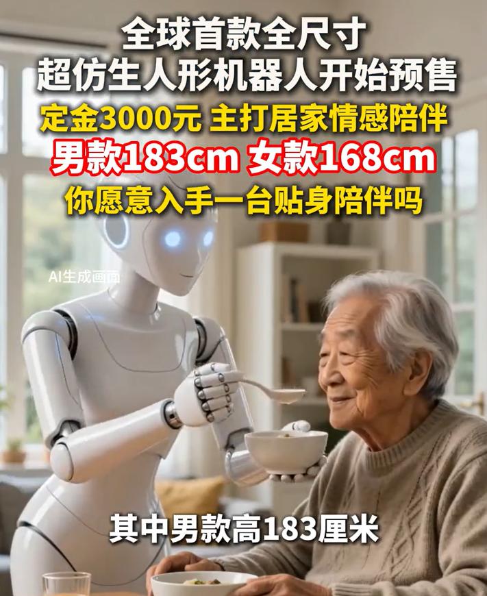 人形机器人开售了，你会不会买呢？

现在只需要交3000元的预订款，就有机会成为