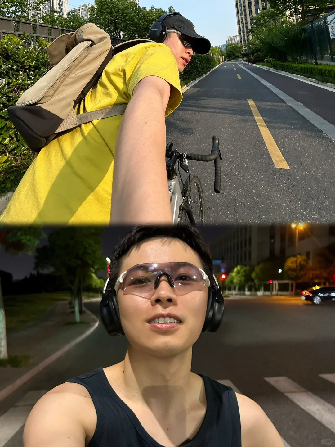 晨骑夜跑是人的光合作用吧🌱
