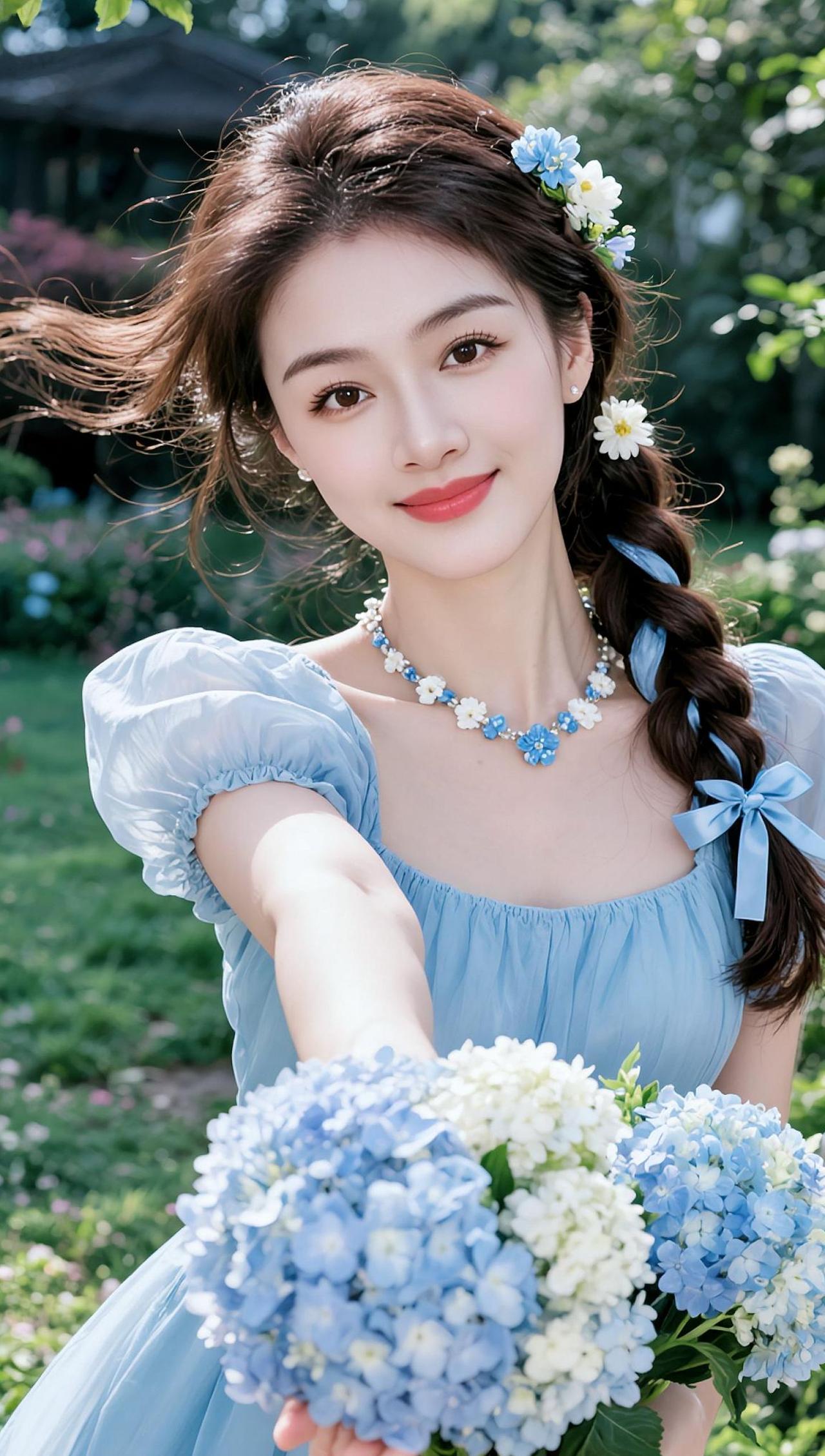 AI清新田园写真 随变ai随便玩 氛围感美女 春日写真 户外拍照