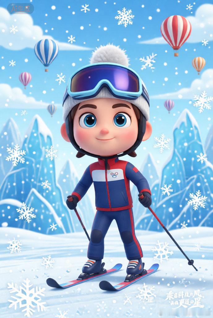 我的冬奥AI形象 这波冰雪大片有点酷炫，我先珍藏了！ AI摄影棚 北京  cr：