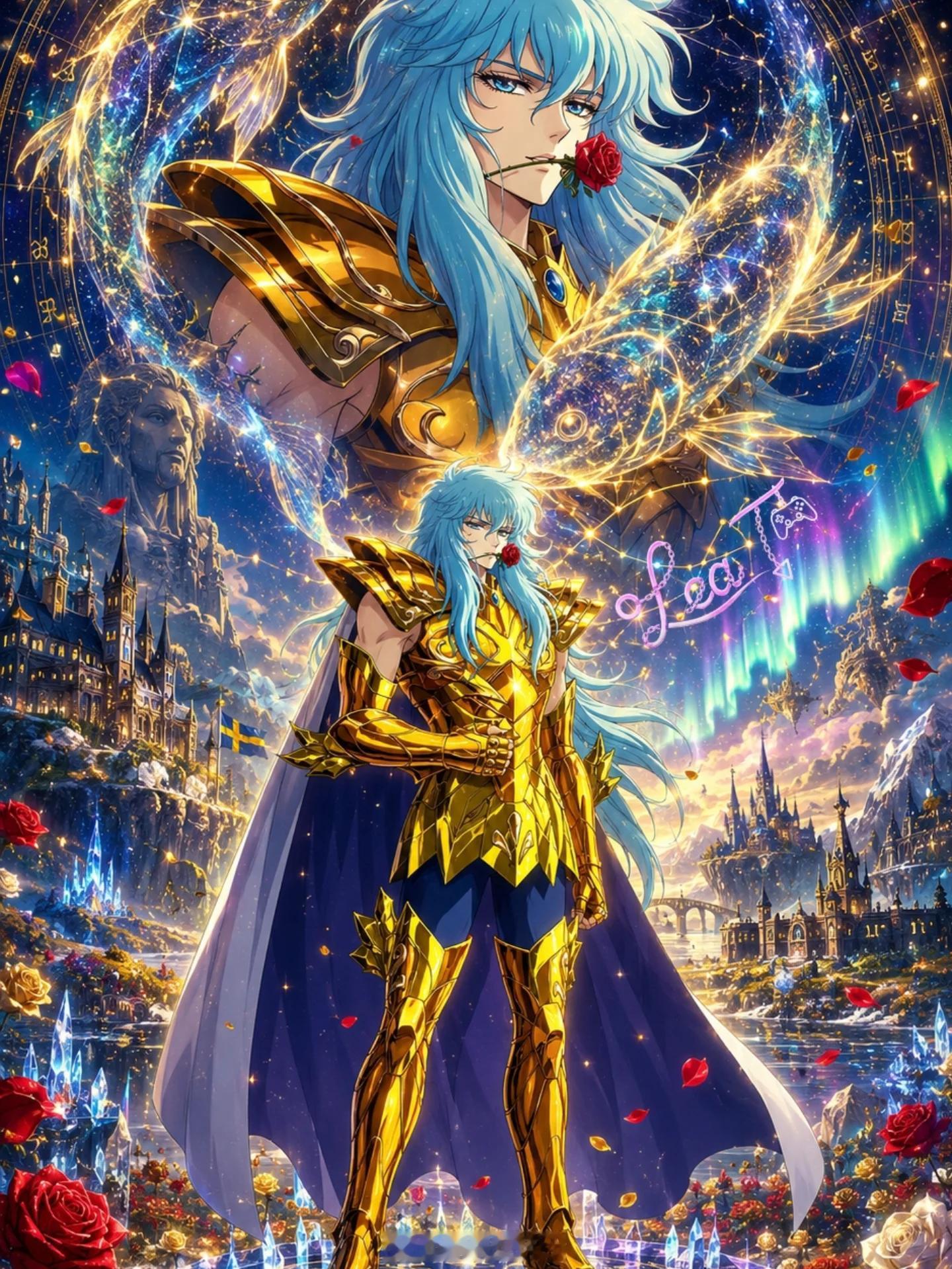 圣斗士星矢 十二黄金单人概念壁纸（全）真的超级好看！by：leaturtlek 