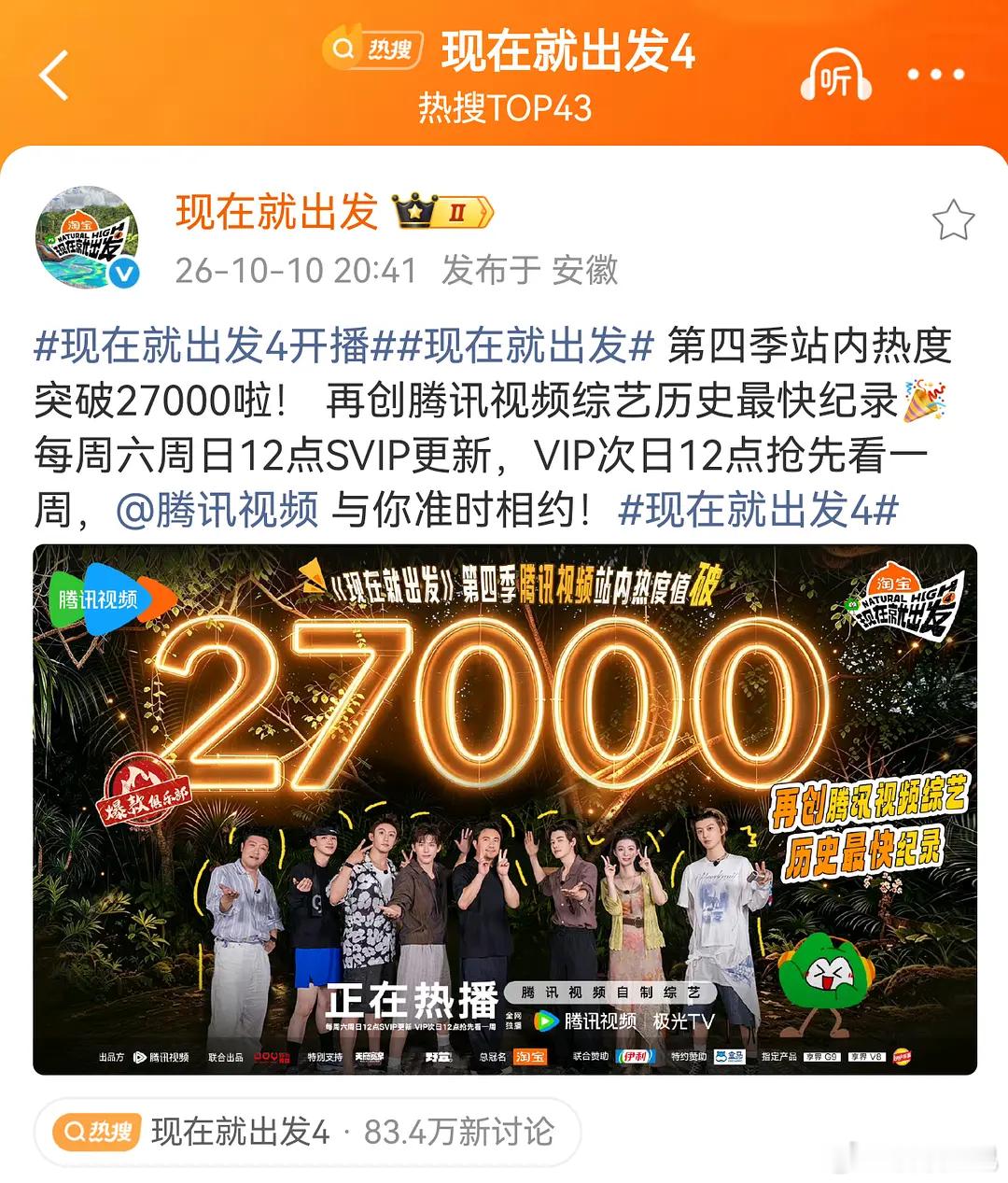现在就出发4首期热度已破27000，纯SVIP，云包场明天才开抢[傻眼] ​​​